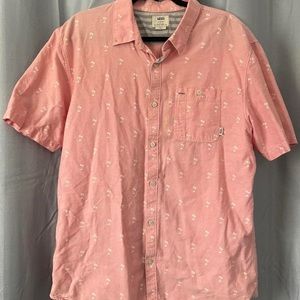 Men’s Vans Pink Patterned Polo XL